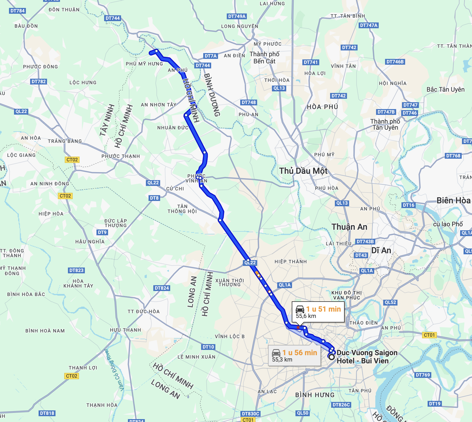 Route naar de tunnels 15-12-2024